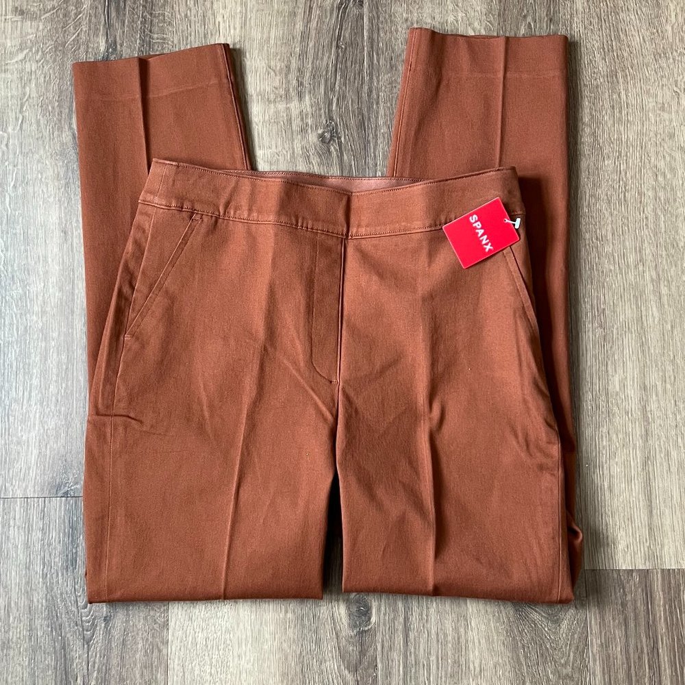 Worn once On The Go Ankle Slim Straight Pants In Bronze Glow Size  M - Picture 4 of 14